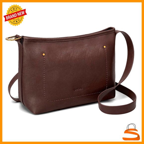 Handbags - Genuine Leather Crossbody Bag RFID Blocking Medium Hobo Purse